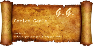 Gerics Gerle névjegykártya